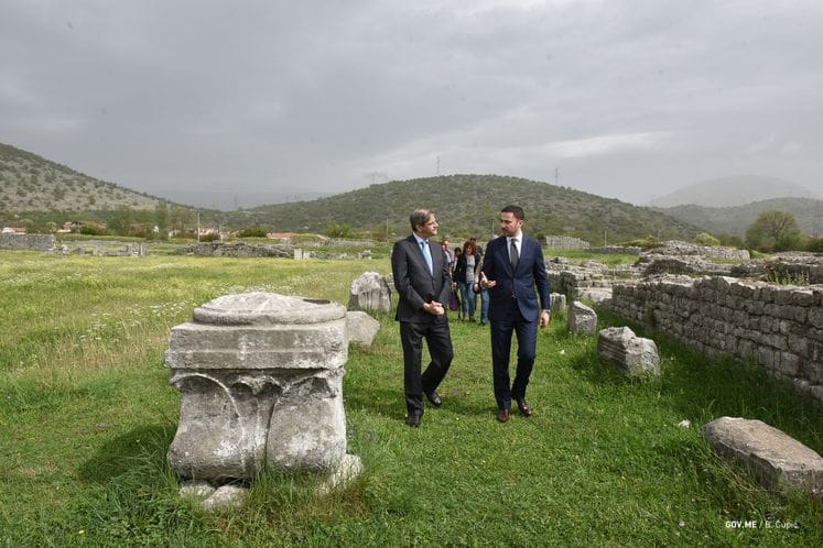 Ministar Bogdanović i ambasador Italije Zelioli obišli Duklju