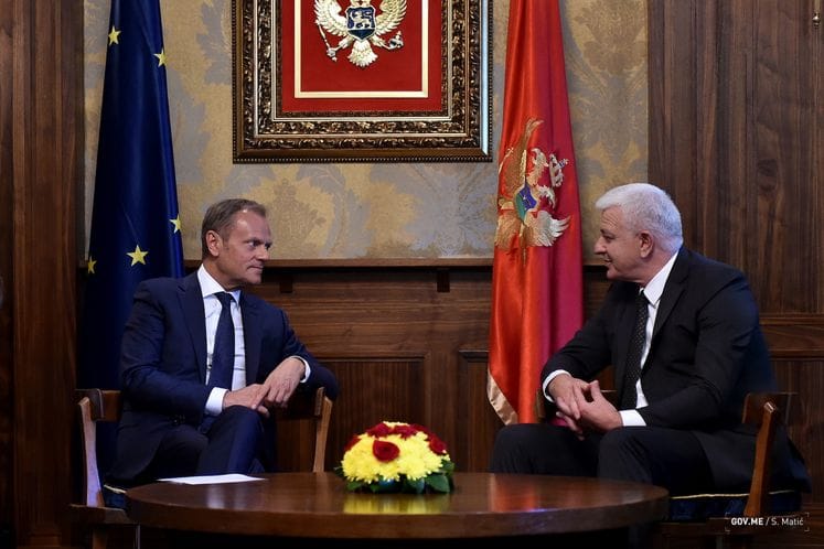 Premijer Duško Marković i predsjednik Evropskog savjeta Donald Tusk: CG uspješno predvodi proces integracije u EU i predstavlja primjer za države Regiona
