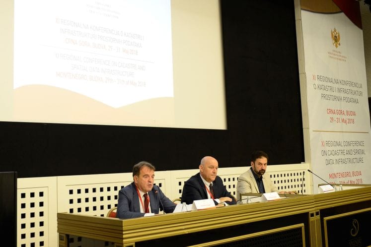 SAOPŠTENJE: Otvorena XI Regionalna konferencija o katastru i infrastrukturi prostornih podataka Radunović: Konferencija dobar primjer saradnje zemalja Zapadnog Balkana