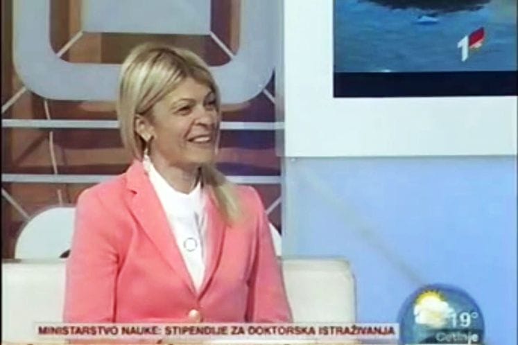GOSTOVANJE: Ministarka nauke dr Sanja Damjanović u jutarnjem programu TVCG
