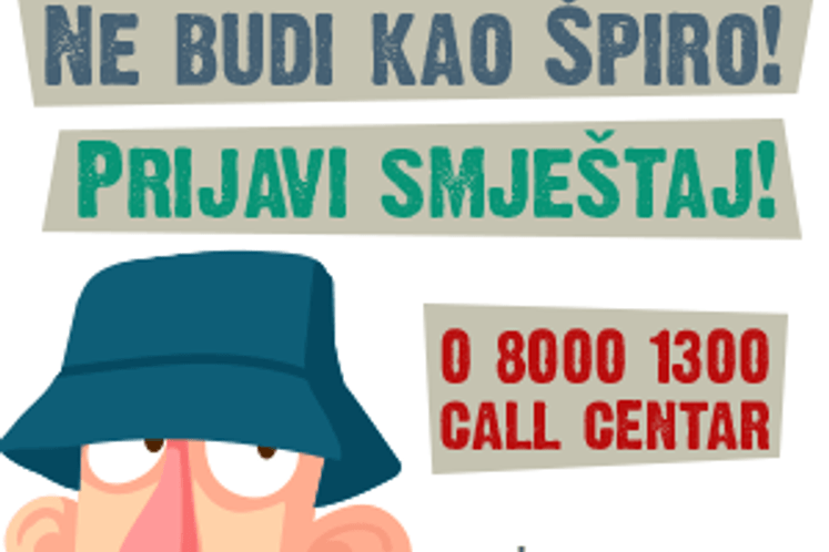 Ne budi kao Špiro, prijavi smještaj