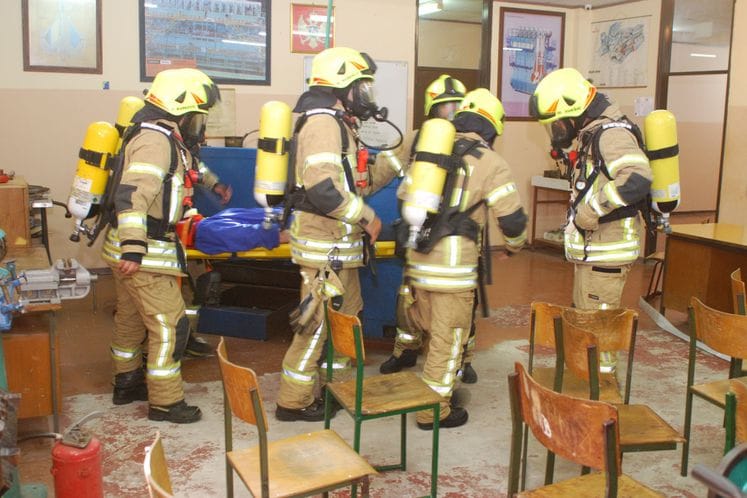 Vježba evakuacije i spasavanja u Srednjoj pomorskoj školi i Gimnaziji