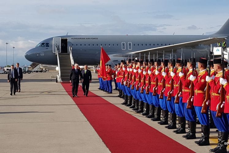 Hungarian Prime Minister Viktor Orbán arrives for official visit to Montenegro