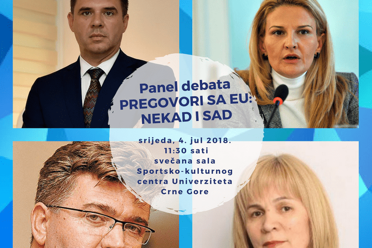 NAJAVA: Panel debata - PREGOVORI SA EU: NEKAD I SAD
