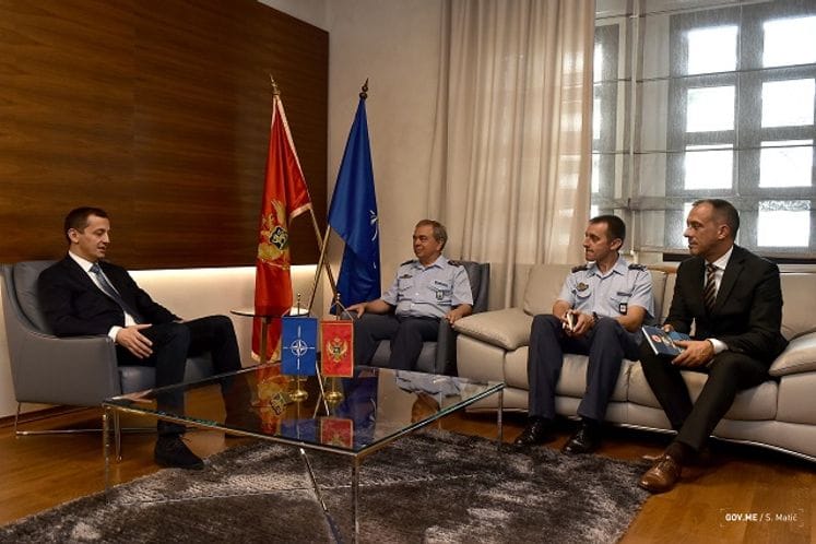 Bošković i Dakić sa Komandantom NATO Centra za vazdušne operacije: Zaštita vazdušnog prostora Crne Gore najbolja potvrda posvećenosti Alijanse konceptu kolektivne odbrane