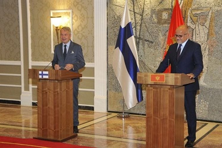 FMs Darmanović, Haavisto: EU needs Western Balkan region