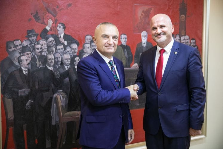 PREDSJEDNIK ZCGA MARINKO ĆULAFIĆ SUSREO SE SA PREDSJEDNIKOM ALBANIJE ILIROM METOM