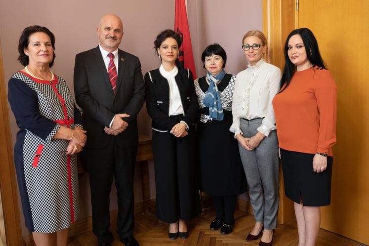 PREDSJEDNIK ZCGA MARINKO ĆULAFIĆ SUSREO SE SA DRŽAVNOM MINISTARKOM ZA ODNOSE SA PARLAMENTOM R. ALBANIJE