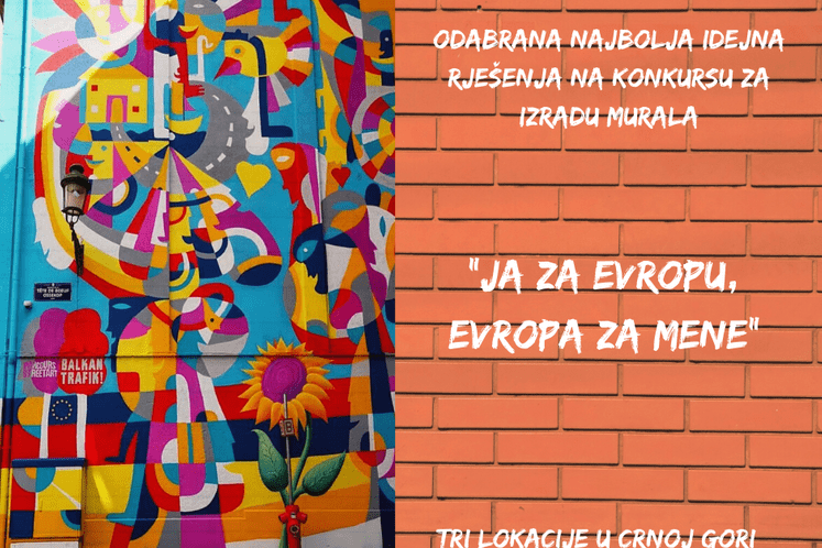 Selected three best solutions for murals dedicated to Montenegro and the EU