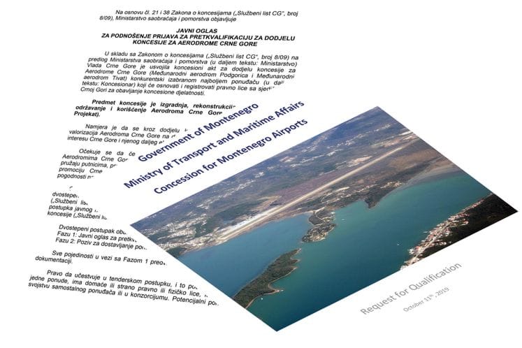 Tender Commission for granting concession for airports of Podgorica and Tivat holds its constituent session