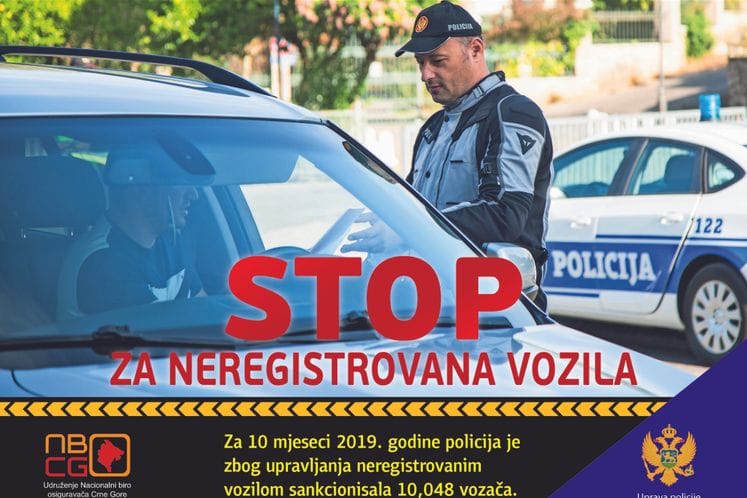 Sjutra počinje kampanja „Stop za neregistrovana vozila“