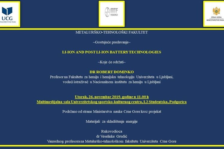 Announcement: the second guest lecture within the “Energy Storage Materials” project