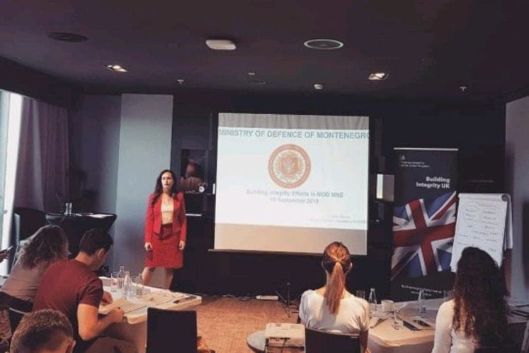 Kurs o izgradnji integriteta održan za predstavnike Ministarstva odbrane, Agencije za nacionalnu bezbjednost i Agencije za sprječavanje korupcije