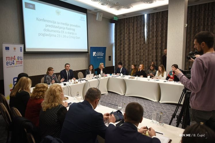 Konferencija za medije povodom predstavljanja Radnog dokumenta EK o stanju u poglavljima 23 i 24 u Crnoj Gori