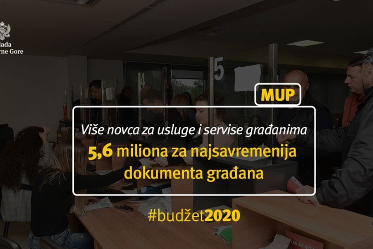 Budžet 2020: Više novca za sigurnost i bezbjednost građana