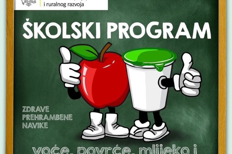 Školski program Ministarstva poljoprivrede: Nakon mlječnih proizvoda, u podjelu zdravih obroka uključeno i voće