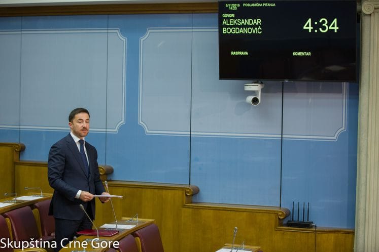 Ministar Bogdanović odgovarao na pitanja poslanika u Skupštini Crne Gore