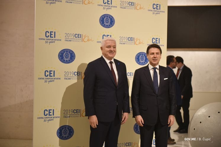 PM Duško Marković arrives in Rome for CEI Summit