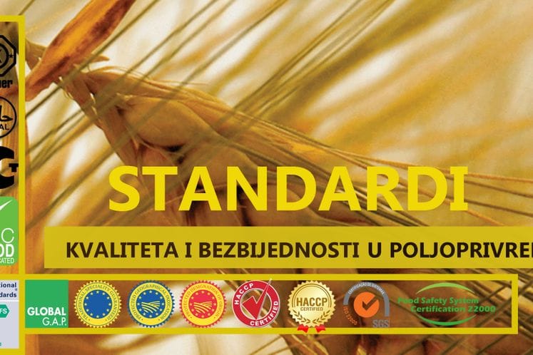 Javni poziv za uvođenje, sertifikaciju i resertifikaciju sistema kvaliteta i bezbjednosti hrane u 2019. godini