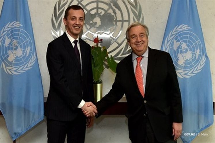 Bošković, Guterres: Montenegro continuously contributes to world peace by participating in international missions