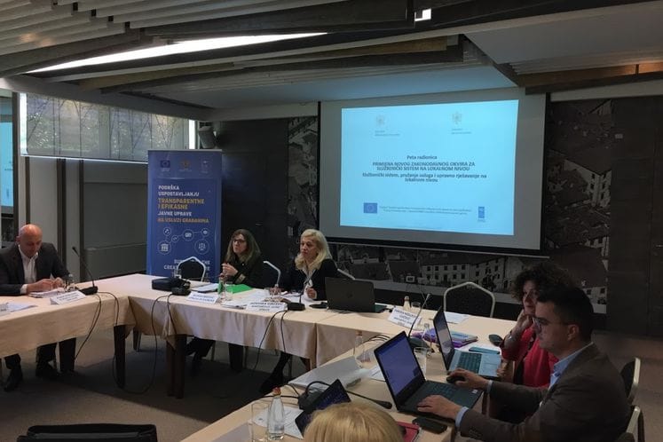 Održana peta radionica o primjeni novog zakonodavnog okvira na lokalnom nivou