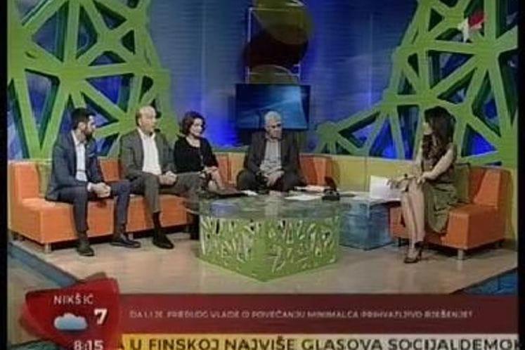 GOSTOVANJE: Predstavnik Ministarstva finansija Branko Krvavac u Jutarnjem programu TVCG
