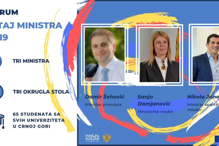 Forum „Pitaj ministra!“ u susret obilježavanju Dana studenata