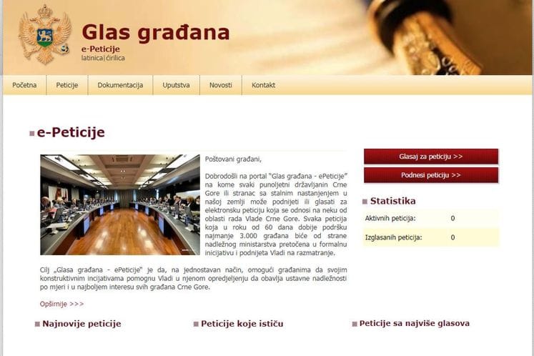 Ponovo aktivan portal „Glas građana ePeticije“