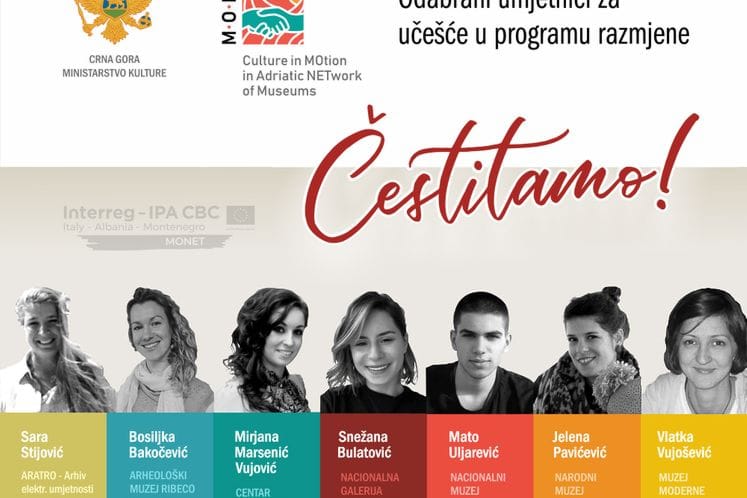 IPA projekat MONET: Odabrani umjetnici za učešće u programu razmjene