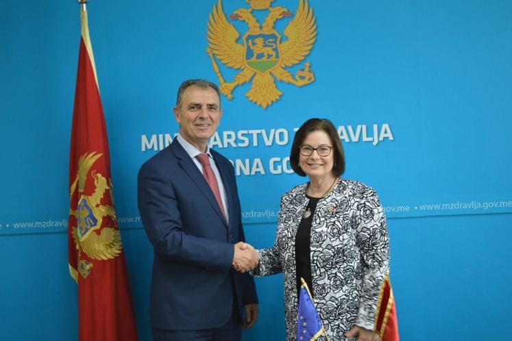 Ministar Hrapović sa ambasadorkom SAD Rajnke: Podrška SAD unapređenju zdravstvenog sistema