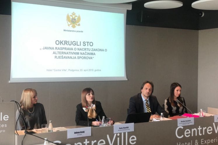 Saopštenje: Održan okrugli sto o tekstu Nacrta Zakona o alternativnim načinima rješavanja sporova