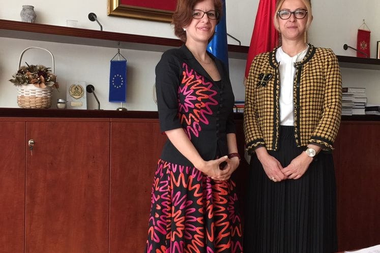 Susret ministarke Suzane Pribilović i stalne predstavnice UNDP-a u Crnoj Gori, Danijele Gasparikove