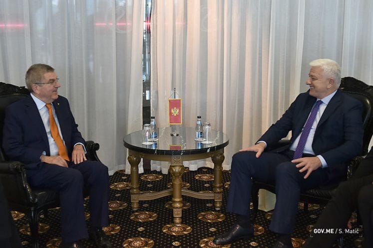 Prime Minister Duško Marković meets with President of IOC Thomas Bach: Games of Small States contribute to further international affirmation of Montenegro and promotion of sports