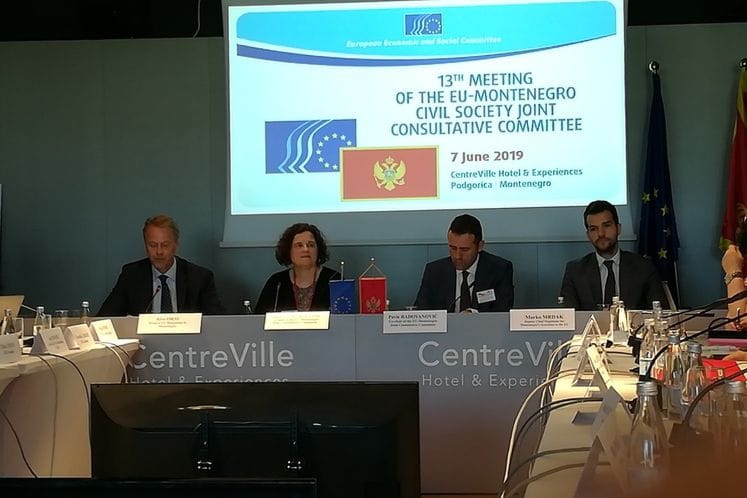 Na XIII sastanku Zajedničkog konsultativnog odbora civilnog sektora Evropske unije i Crne Gore u fokusu ciljevi održivog razvoja, životna sredina i klimatske promjene
