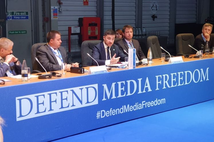 Ministar Bogdanović govorio tokom prvog dana Globalne konferencije o slobodi medija u Londonu