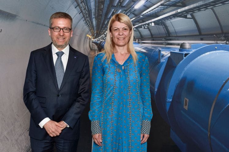 Minister Damjanović meets Commissioner Moedas in CERN