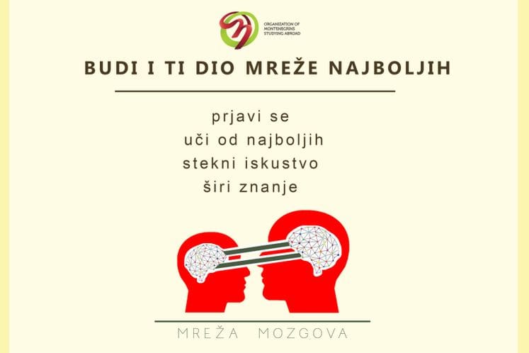 Organizacija crnogorskih studenata u inostranstvu (OCSI) objavila Konkurs za učešće u projektu ‘’Mreža mozgova’’