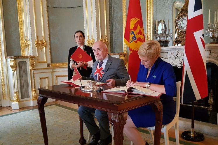 Agreements signed between the Government of Montenegro and the Government of the United Kingdom of Great Britain and Northern Ireland