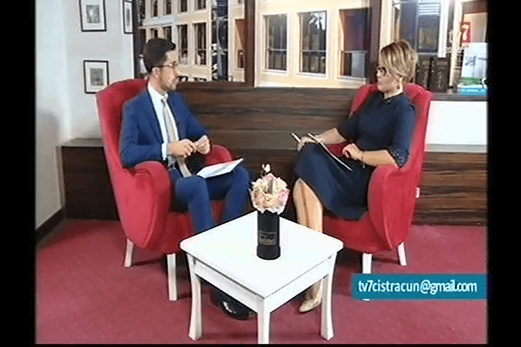 GOSTOVANJE: Državni sekretar, mr Nemanja Katnić u emisiji "Čist račun" na TV 7