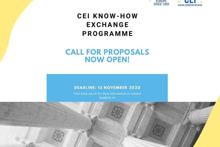 Centralno-Evropska Inicijativa (CEI) objavila Poziv za projekte u okviru Know-how Programa
