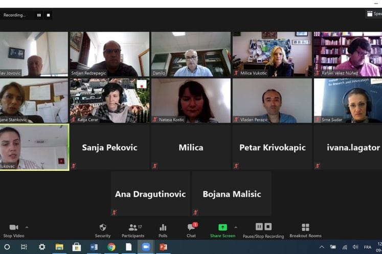 Uporedna analiza crnogorskih univerziteta sa Univerzitetom u Ljubljani predstavljena na virtualnom sastanku partnera IESP-a