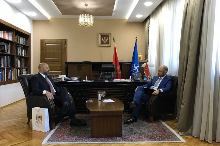 Ministar Radulović razgovarao sa ambasadorom Alhantoulijem: Crna Gora podržava napore u pravcu postizanja trajnog mira, stabilnosti i prosperiteta Bliskog istoka