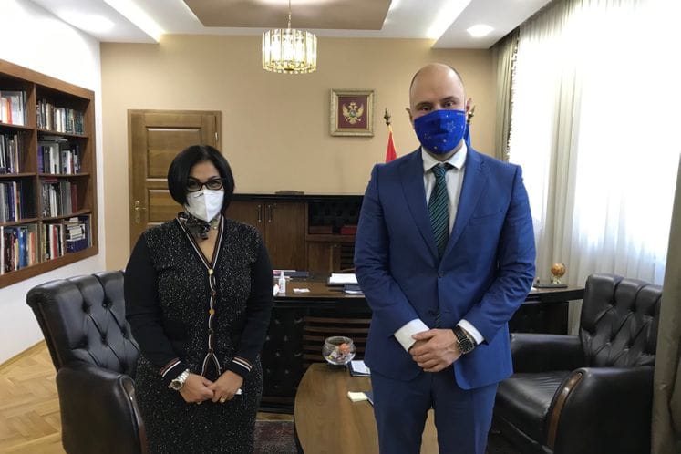 Ministar Radulović i ambasadorka Alšamsi: Prijateljske odnose Crne Gore i UAE unaprijediti kroz jačanje ekonomske saradnje