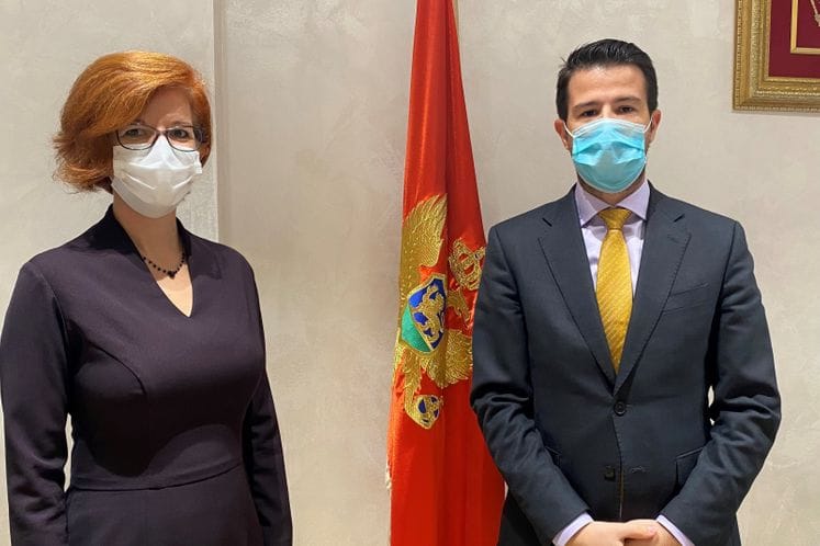 Susret ministra ekonomskog razvoja Milatovića i stalne predstavnice UNDP-a Gašparikove