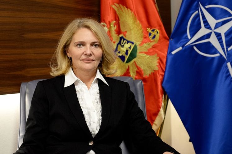 Olivera Injac assumed office of the Minister of Defence of Montenegro