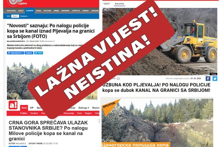 Zaprečavanje granice izvodi se u skladu s planom i sporazumom CG i Srbije