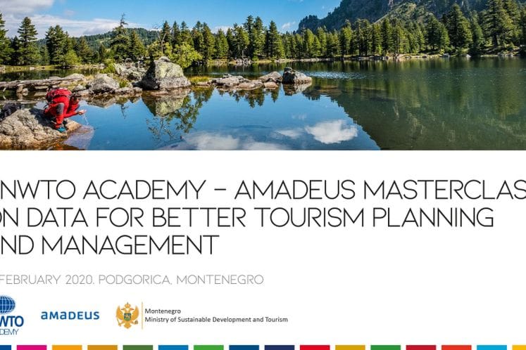 Saopštenje: UNWTO Academy i Amadeus Masterclass „Podaci za bolje planiranje i upravljanje u turizmu“ (Data for better tourism planning and management)