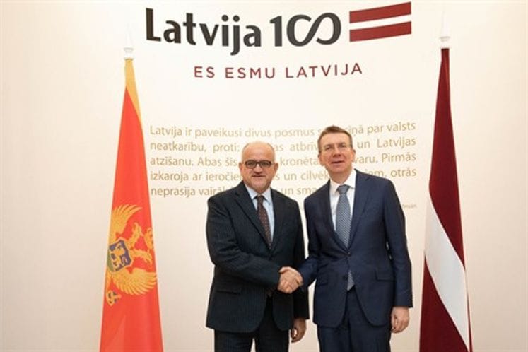 Minister Darmanović in Riga: Latvia strongly supports Montenegro's European path, opening of Consulate strengthens cooperation