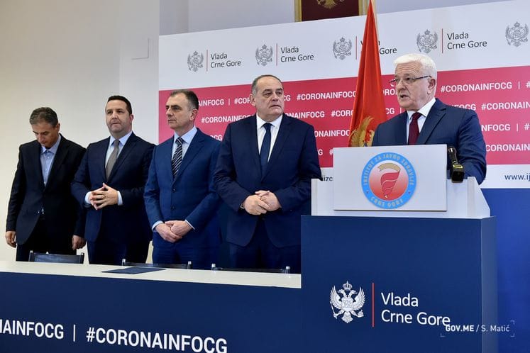 PM Marković: First two cases of coronavirus confirmed in Montenegro, we successfully resisted for three months, new phase of challenge begins and we remain one team