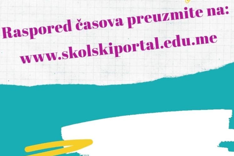 Raspored časova nalazi se na Školskom portalu
